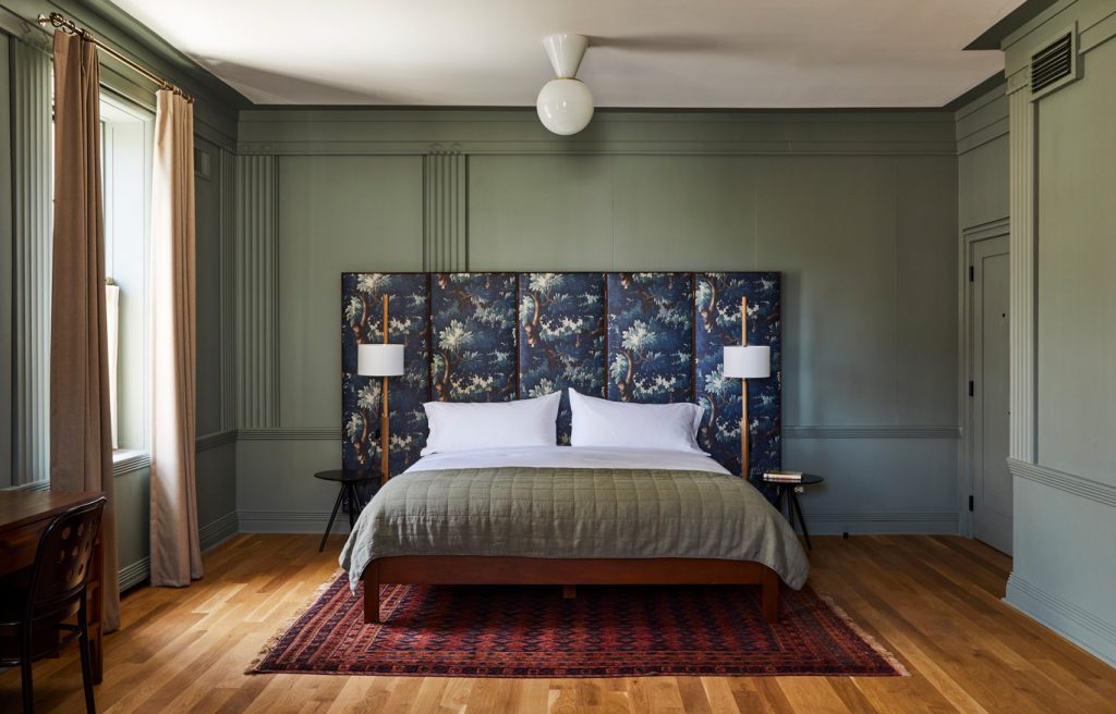 Large room with a king size bed
